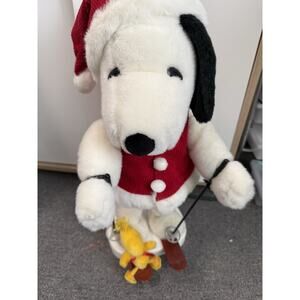 Vintage Snoopy Woodstock Christmas 1997 Santa's Best Skiing Animation
